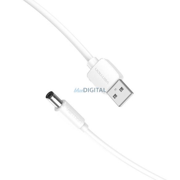 Cablu de alimentare USB și DC de 5,5 mm 0,5 m Vention CEYWD (alb)