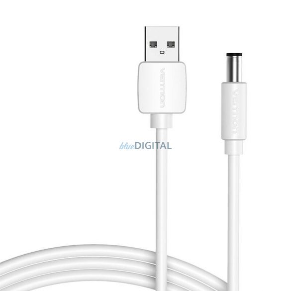 Cablu de alimentare USB și DC 5,5 mm Vention CEYWF de 1 m (alb)