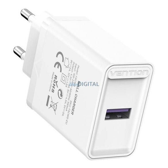 Vention FACW0-EU încărcător de rețea cu conexiune 1xUSB-A 22.5W - alb