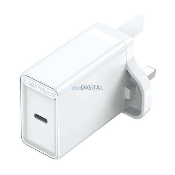 Încărcător de perete USB-C Vention FADW0-UK (20 W) UK White