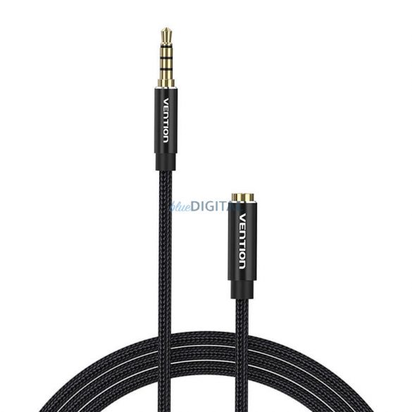 Extender audio TRRS 3,5 mm masculin la 3,5 mm feminin 2m Vention BHCBH Negru