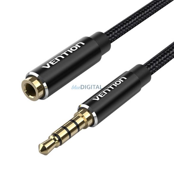 Cablu de prelungire audio TRRS 3,5 mm mascul la 3,5 mm femela 5m Vention BHCBJ negru