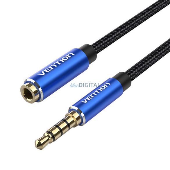 Cablu de prelungire audio TRRS 3,5 mm masculin la 3,5 mm mamă, 2 m Vention BHCLH Albastru