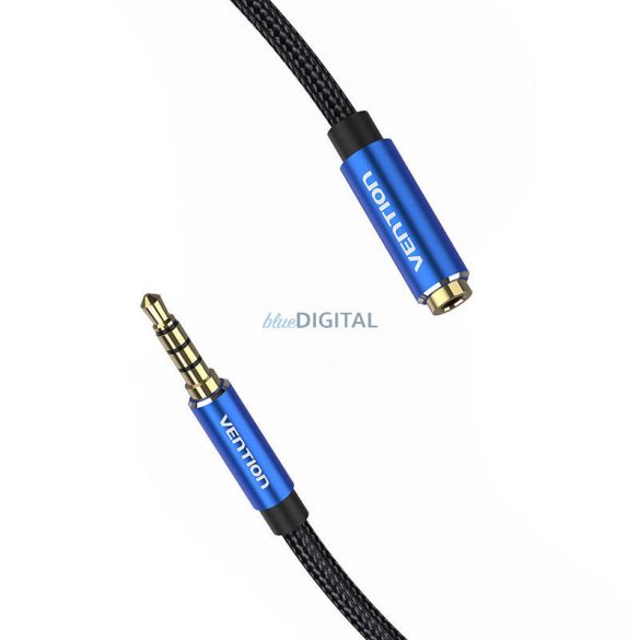 Cablu de prelungire audio TRRS de 3,5 mm mascul la 3,5 mm mamă, 3m Vention BHCLI Albastru