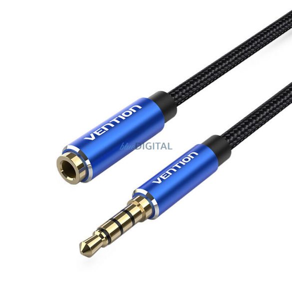 Cablu de prelungire audio TRRS de 3,5 mm mascul la 3,5 mm mamă, 3m Vention BHCLI Albastru