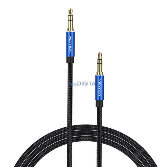 Cablu audio de 3,5 mm 1m Vention BAWLF Negru