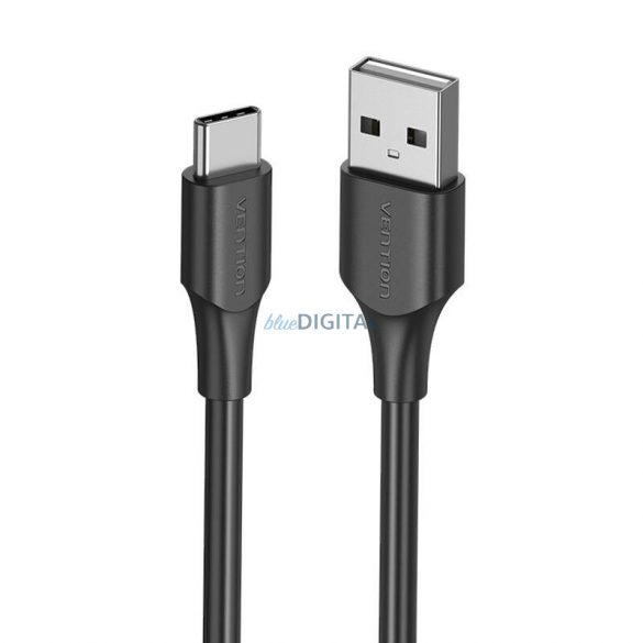 Cablu USB 2.0 A și USB-C 3A 0,25 m Vention CTHBC negru