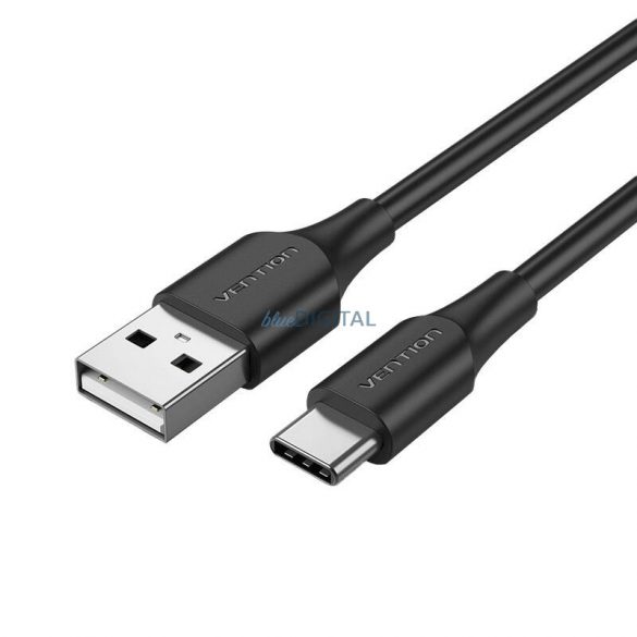 Cablu USB 2.0 A și USB-C 3A 0,25 m Vention CTHBC negru