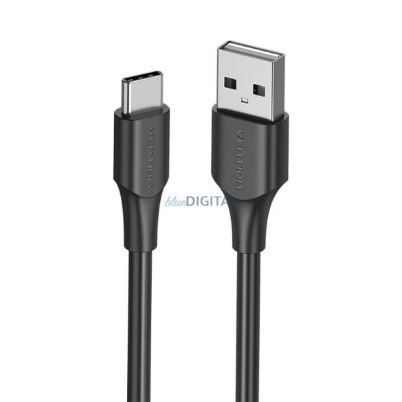 Cablu USB 2.0 A și USB-C 3A 0,5m Vention CTHBD negru