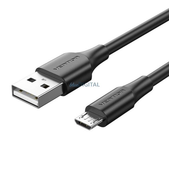 USB 2.0 tată și Micro-B tată 2A 0,5m Vention CTIBD (negru)