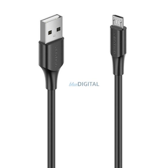 USB 2.0 tată și Micro-B tată 2A 1m Vention CTIBF (negru)