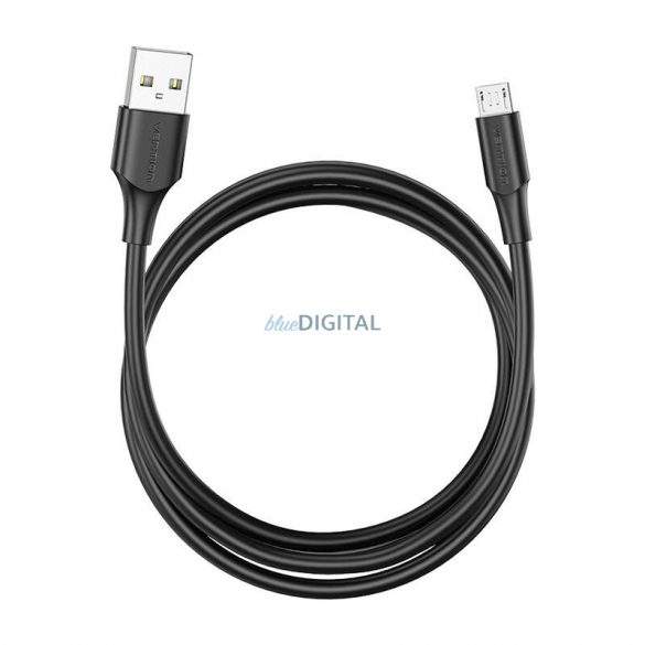 USB 2.0 tată și Micro-B tată 2A 2m Vention CTIBH (negru)