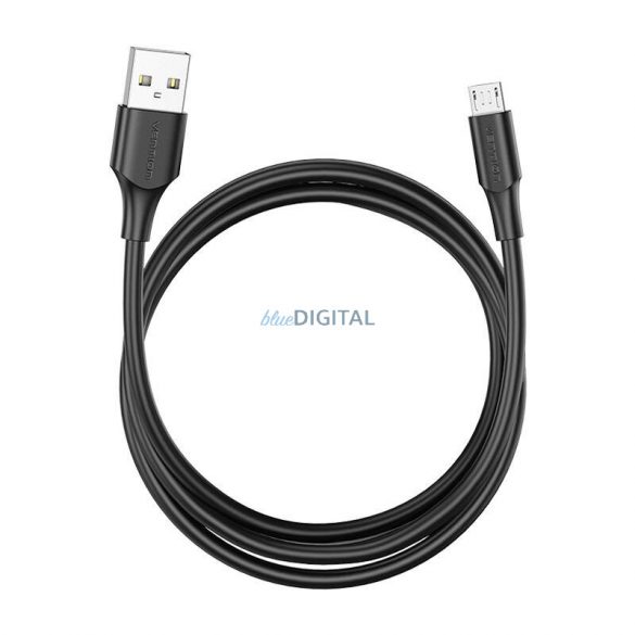 USB 2.0 tată și Micro-B tată 2A 3m Vention CTIBI (negru)