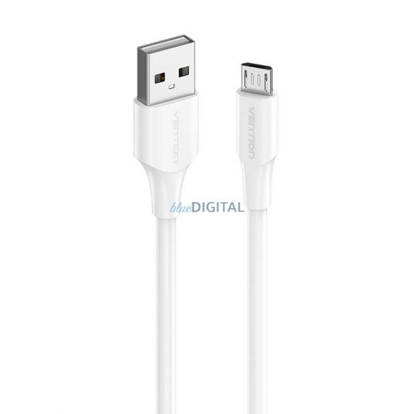 USB 2.0 tată și Micro-B tată 2A 1m Vention CTIWF (alb)