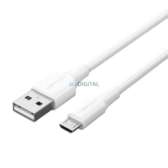 USB 2.0 tată și Micro-B tată 2A 1m Vention CTIWF (alb)