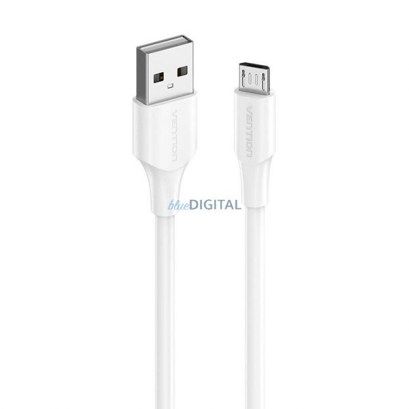 USB 2.0 tată și Micro-B tată 2A 1,5 m Vention CTIWG (alb)