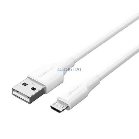 USB 2.0 tată și Micro-B tată 2A 1,5 m Vention CTIWG (alb)