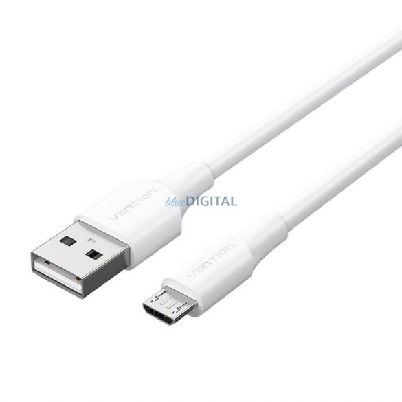 USB 2.0 tată și Micro-B tată 2A 2m Vention CTIWH (alb)