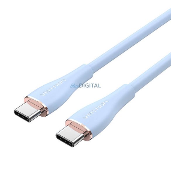 Cablu USB-C 2.0 USB-C 5A Vention TAWSF 1m Silicon albastru deschis