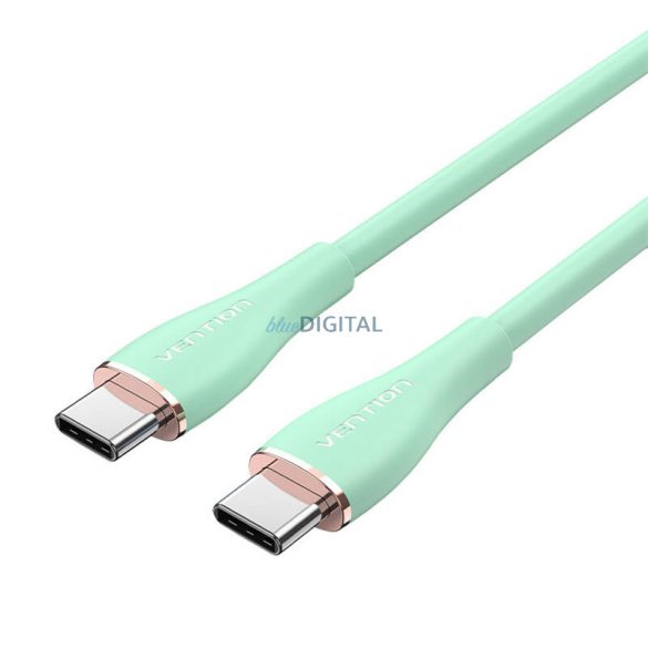 Cablu USB-C 2.0 USB-C 5A Vention TAWGF 1m Silicon verde deschis