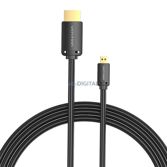 HDMI-D tată HDMI-A tată 4K HD cablu 1m Vention AGIBF (negru)