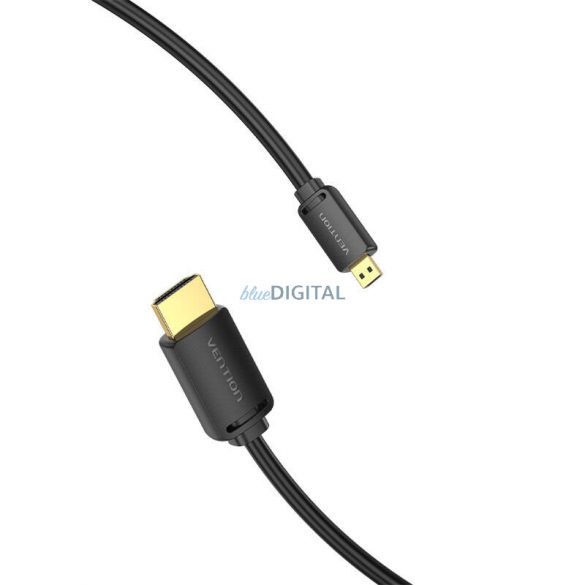 HDMI-D tată HDMI-A tată 4K HD cablu 1m Vention AGIBF (negru)