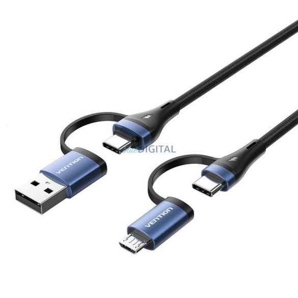 Cablu USB 4 în 1 USB 2.0 Vention CTLLH 1m (negru)