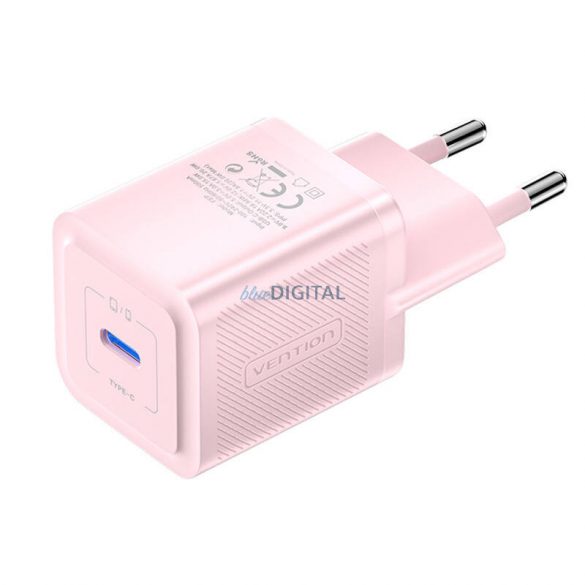 Încărcător Vention FEPP0-EU cu conexiune 1xUSB-C, 20W, GaN - roz