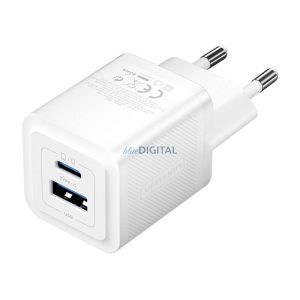 Încărcător Vention FEQW0-EU cu 1xUSB-A și 1xUSB-C conexiune 30W GaN - alb