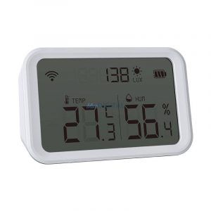 Senzor inteligent de temperatură și umiditate ZigBee NEO NAS-TH02W cu afișaj LCD