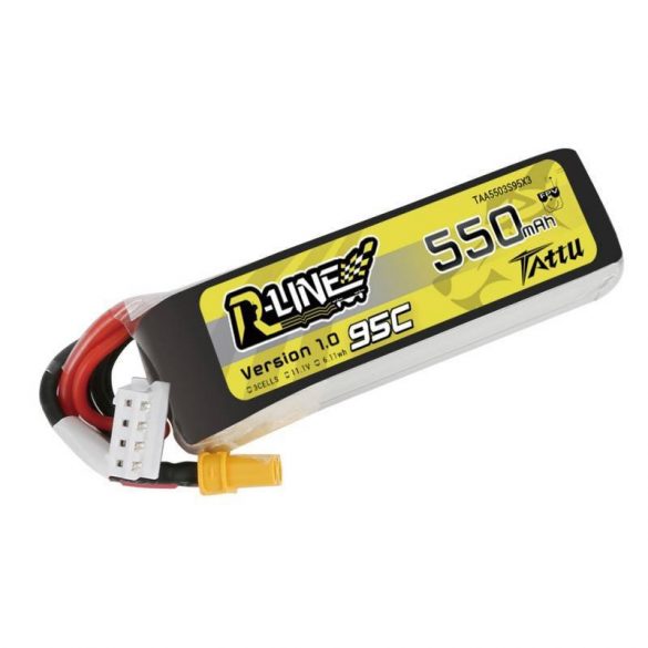 Baterie Tattu R-Line 550mAh 11.1V 95C 3S1P XT30