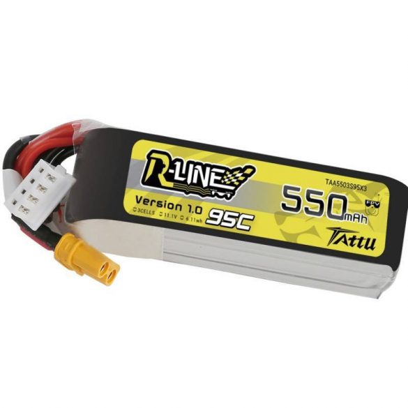 Baterie Tattu R-Line 550mAh 11.1V 95C 3S1P XT30