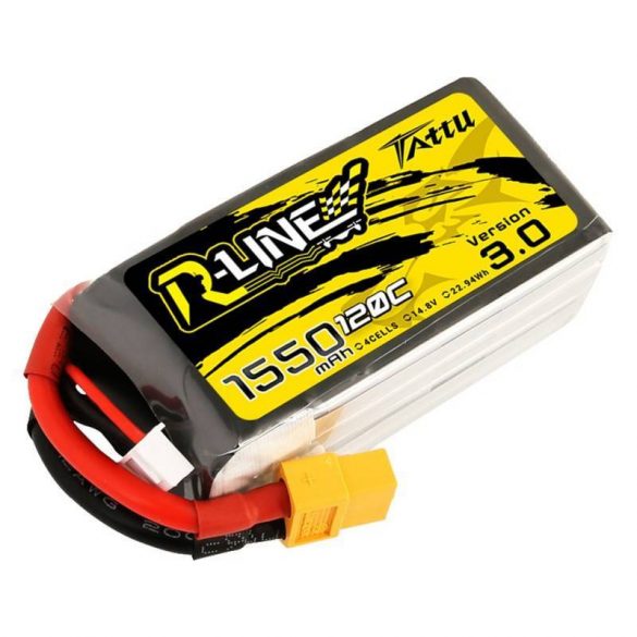 Baterie Tattu R-Line Versiunea 3.0 1550mAh 14.8V 120C 4S1P XT60