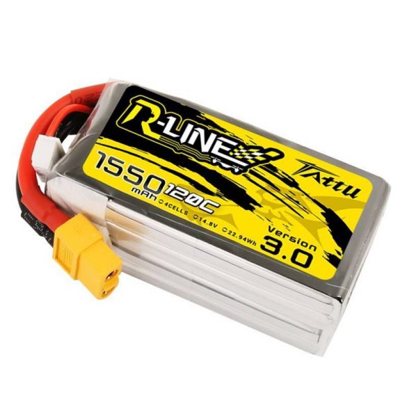 Baterie Tattu R-Line Versiunea 3.0 1550mAh 14.8V 120C 4S1P XT60