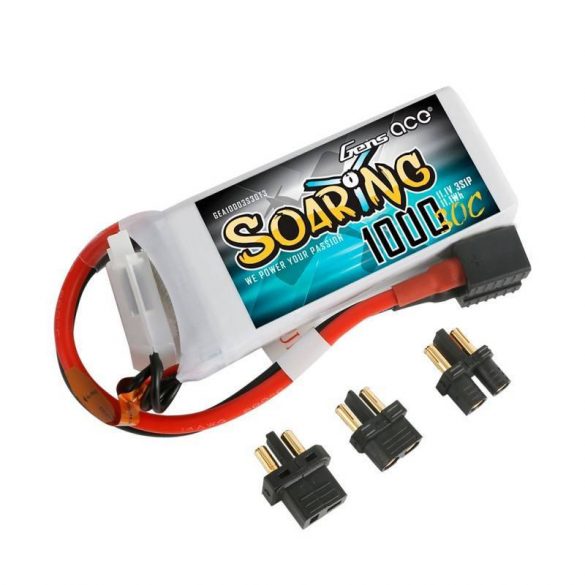 Baterie Gens Ace Soaring 1000mAh 11.1V 30C 3S1P EC3 / XT60 / T-Plug