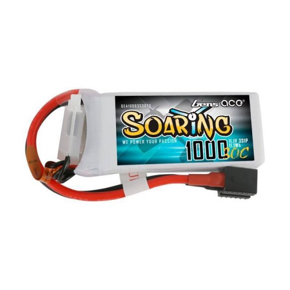 Baterie Gens Ace Soaring 1000mAh 11.1V 30C 3S1P EC3 / XT60 / T-Plug