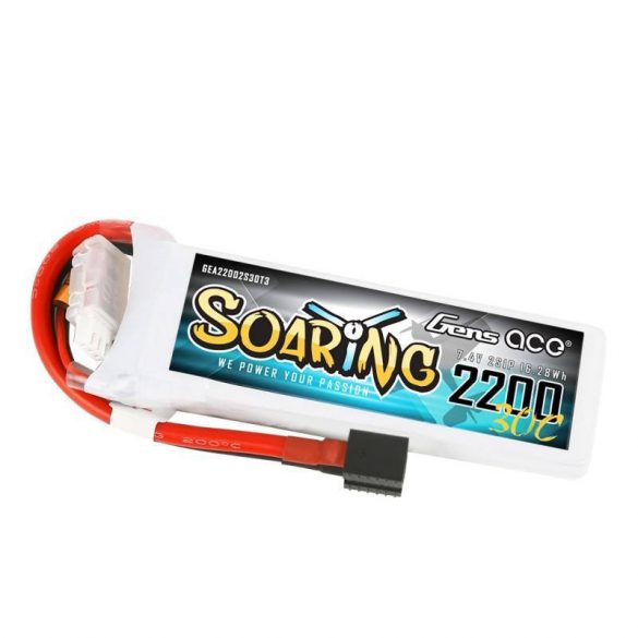 Baterie Gens Ace Soaring 2200mAh 7.4V 30C 2S1P EC3/XT60/T-conector