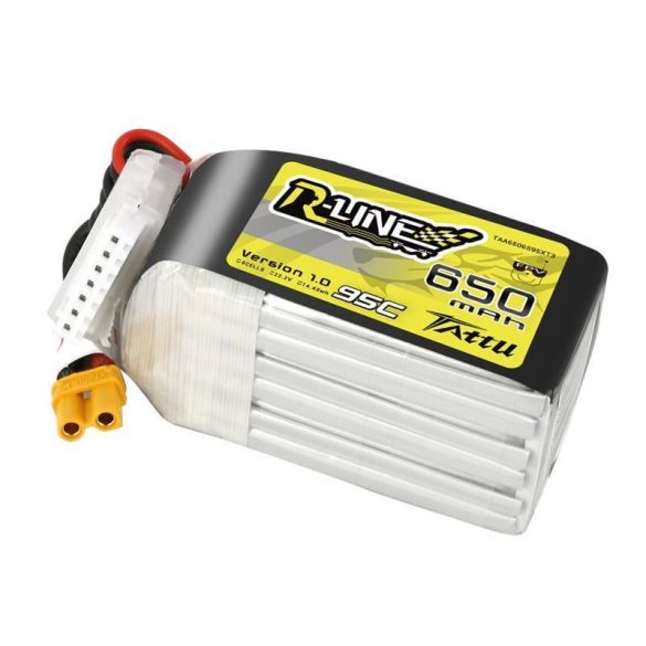 Baterie Tattu R-Line 650mAh 22.2V 95C 6S1P XT30U-F