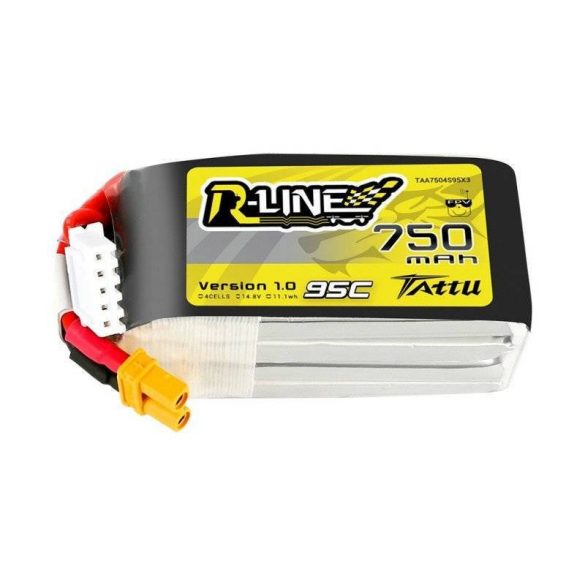 Baterie Tattu R-Line 750mAh 14.8V 95C 4S1P JST-XHR