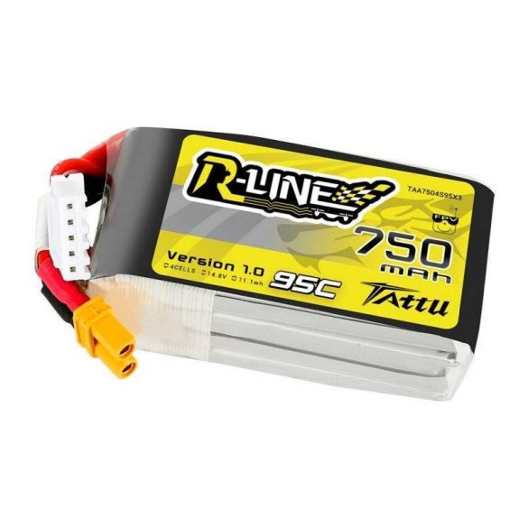 Baterie Tattu R-Line 750mAh 14.8V 95C 4S1P JST-XHR