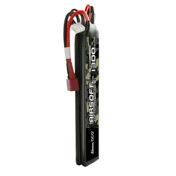 Gens ace 25C 1300mAh 2S1P 7.4V Saddle Airsoft Gun Lipo Baterie cu mufă T