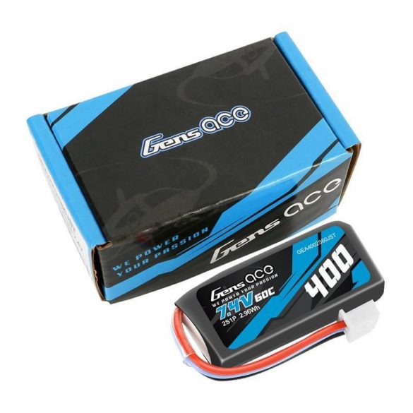 Baterie Gens Ace 400mAh 7.4V 60C 2S1P JST 7.4V 60C JST