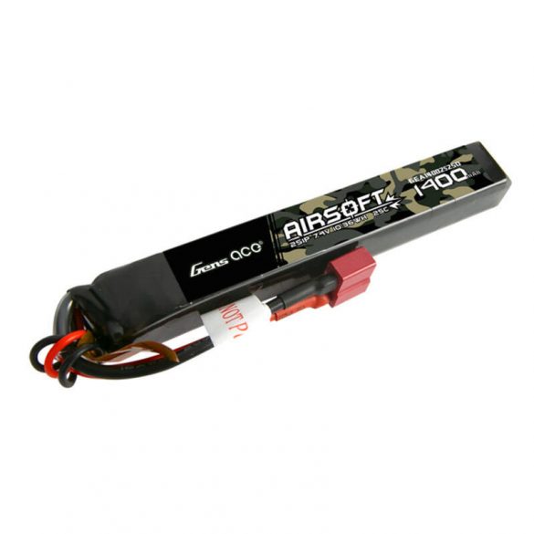 Gens ace 25C 1400mAh 2S1P 7.4V Airsoft Gun Lipo baterie cu mufă T