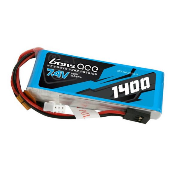 Baterie LiPo Gens ace 1400mAh 7.4V 2S1P pentru transmițător JR plug-in