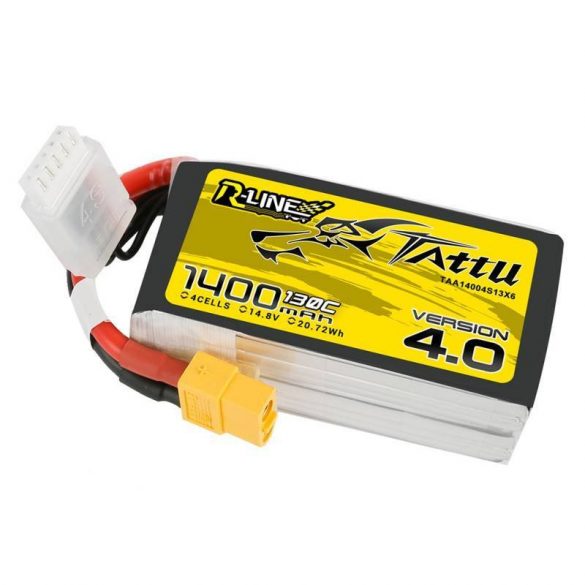 Baterie Tattu R-Line 4.0 1400mAh 14.8V 130C 4S1P XT60