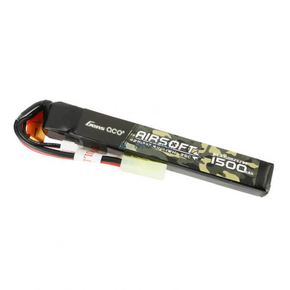 Gens ace 25C 1500mAh 2S1P 7.4V Airsoft Gun Lipo Batterymini Tamiya Plug Baterie Tamiya