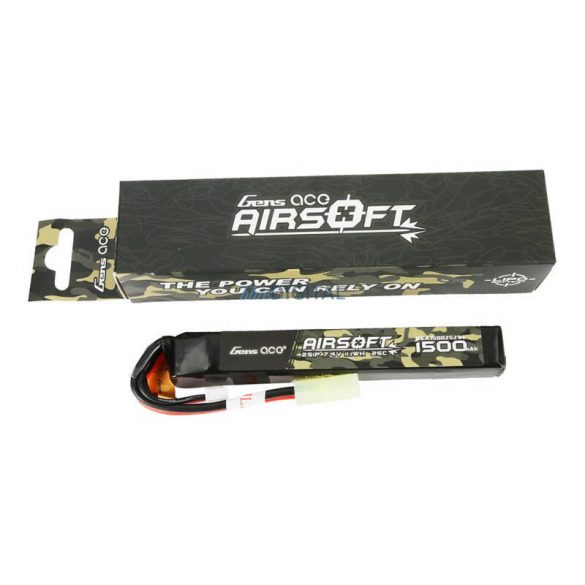 Gens ace 25C 1500mAh 2S1P 7.4V Airsoft Gun Lipo Batterymini Tamiya Plug Baterie Tamiya