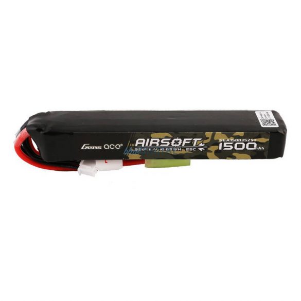 Gens ace 25C 1500mAh 3S1P 11.1V Airsoft Gun Lipo Batterymini Tamiya Plug Baterie Tamiya