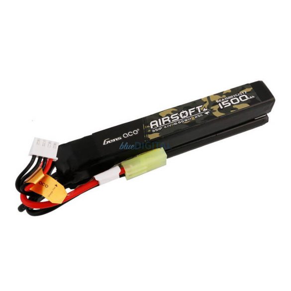 Gens ace 25C 1500mAh 3S1P 11.1V Nunchuck 2X Airsoft Gun Lipo Batterymini Tamiya Plug