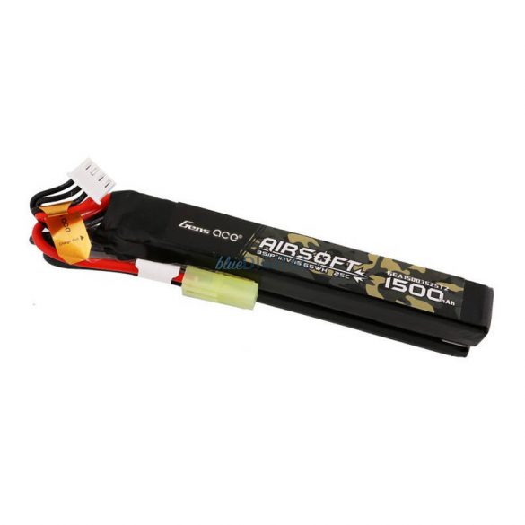 Gens ace 25C 1500mAh 3S1P 11.1V Nunchuck 2X Airsoft Gun Lipo Baterie T Plug